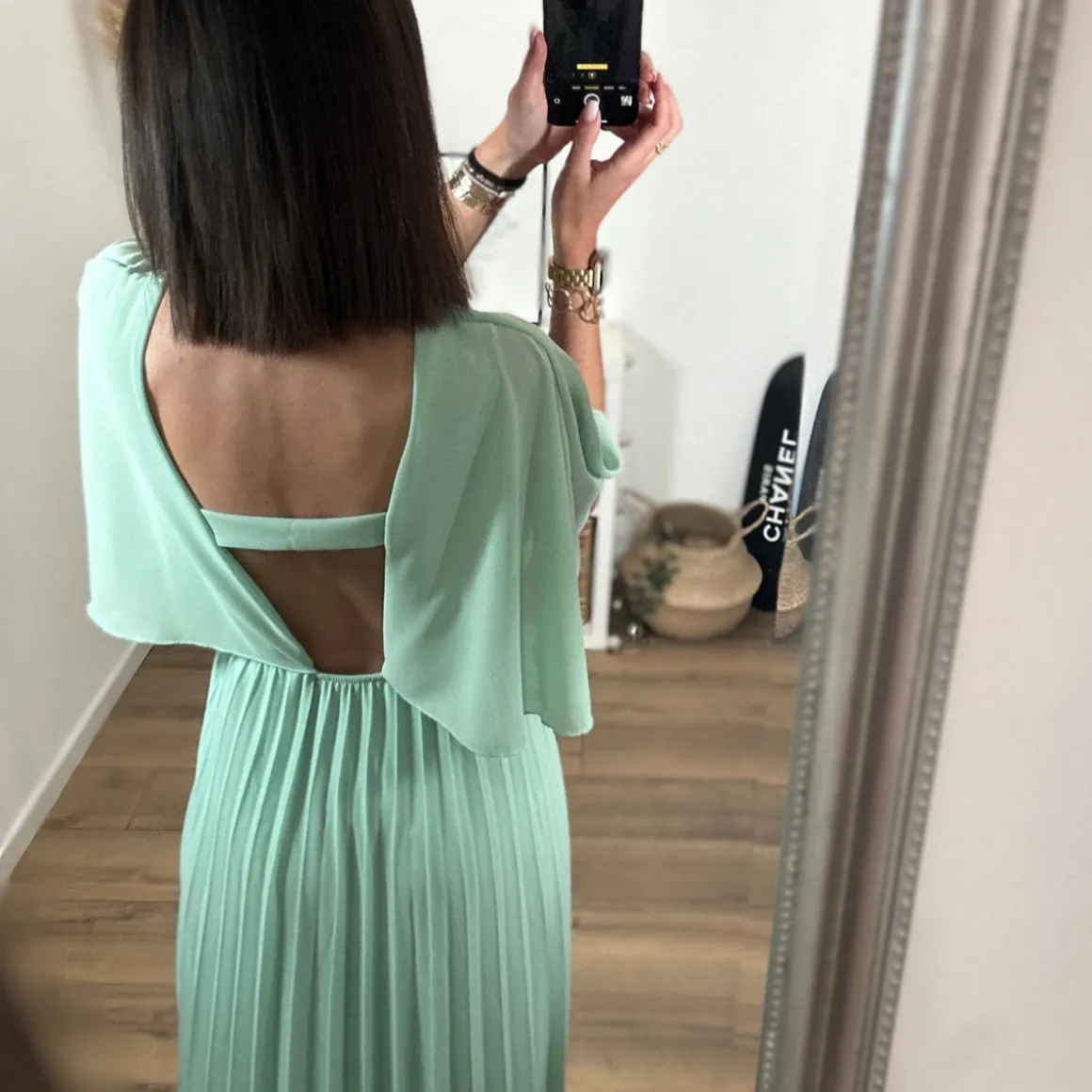 ROBE LONGUE VERT D'EAU JULIA