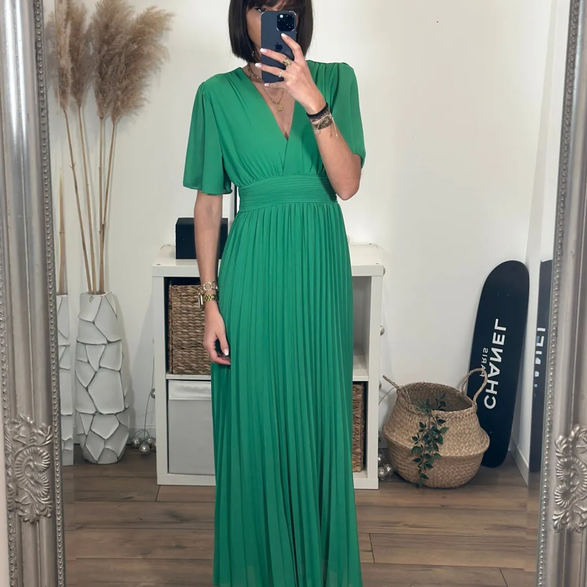 ROBE LONGUE VERTE KARENE