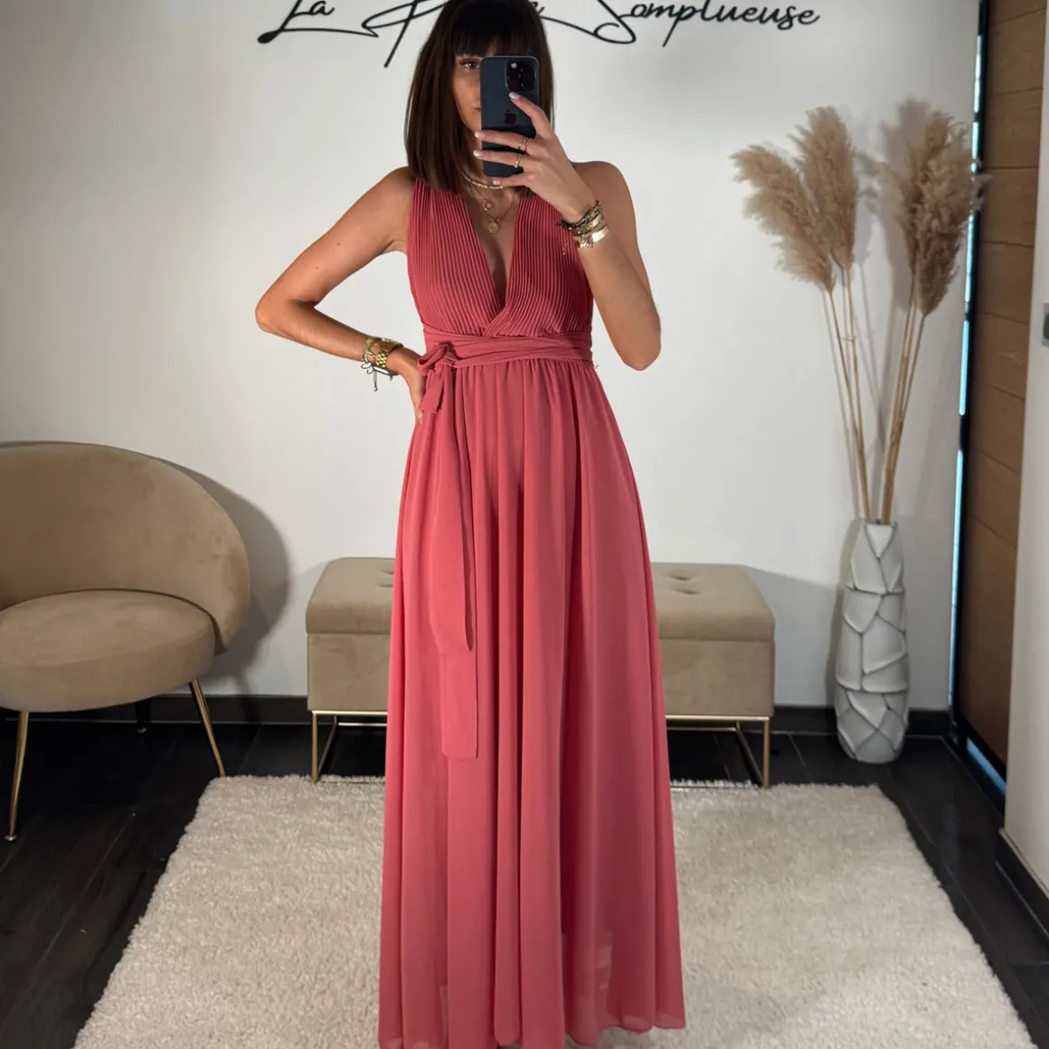 ROBE MULTIPOSITION VIEUX ROSE OLYMPE