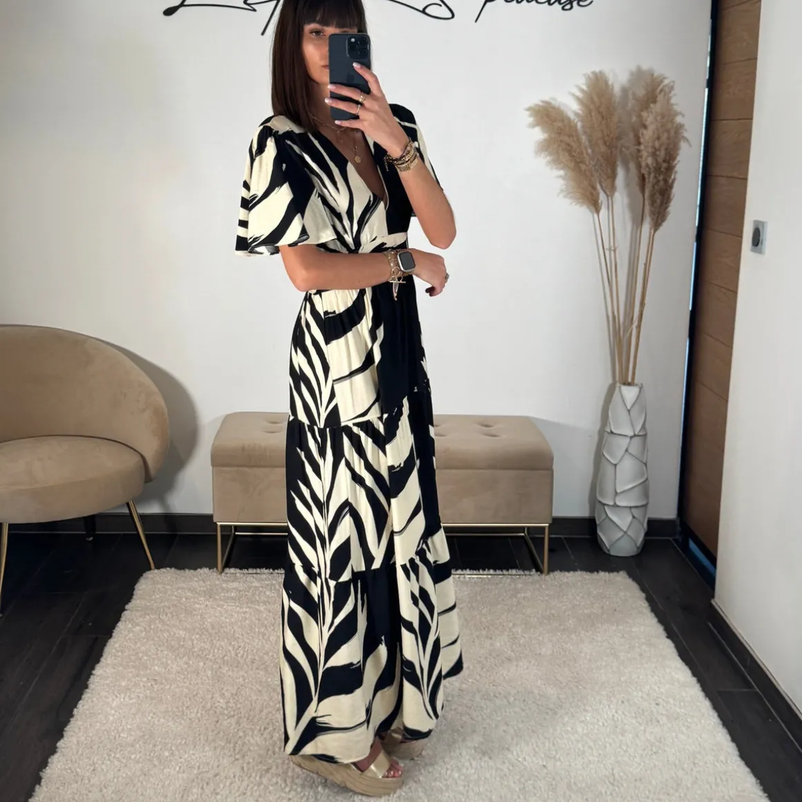 ROBE NOIRE ET BLANCHE AZIA