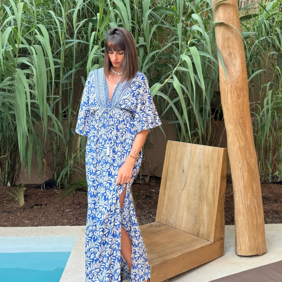 ROBE NOIRE ET BLEUE LUDY