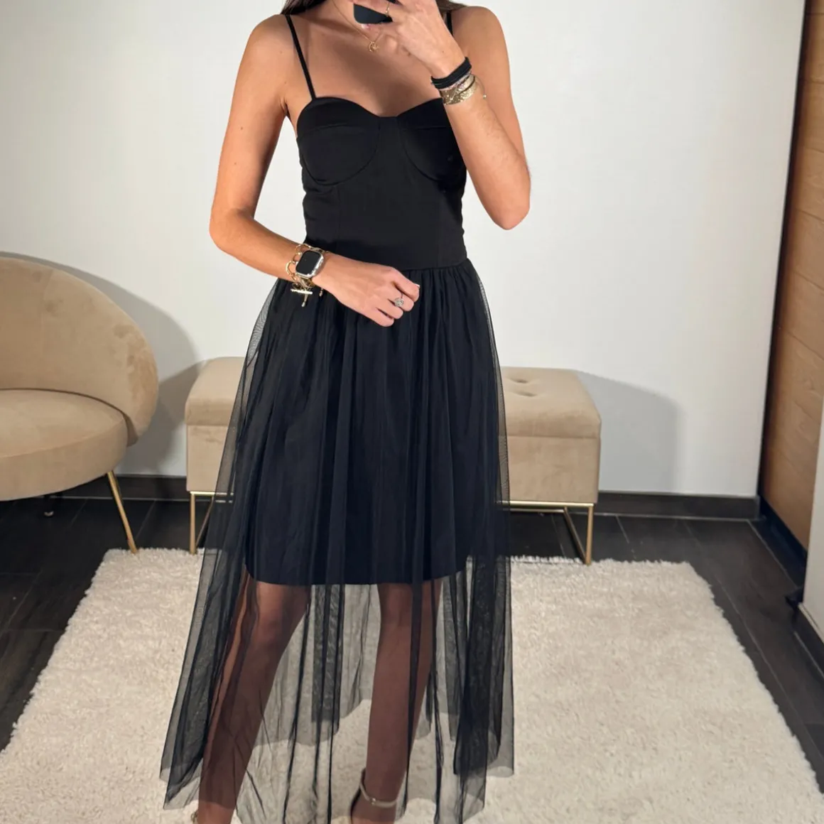ROBE NOIRE TULLE ALICIA