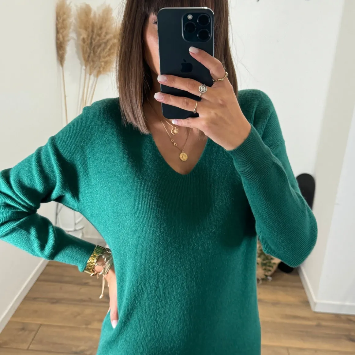 robe_pull_vert_sapin_anna_2.webp ROBE PULL VERT SAPIN ANNA