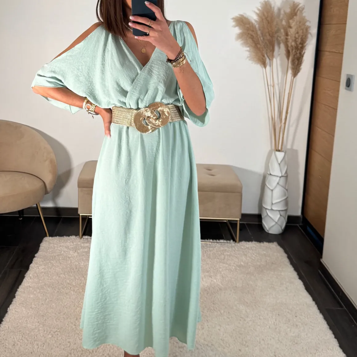 ROBE VERT D'EAU MELISSA