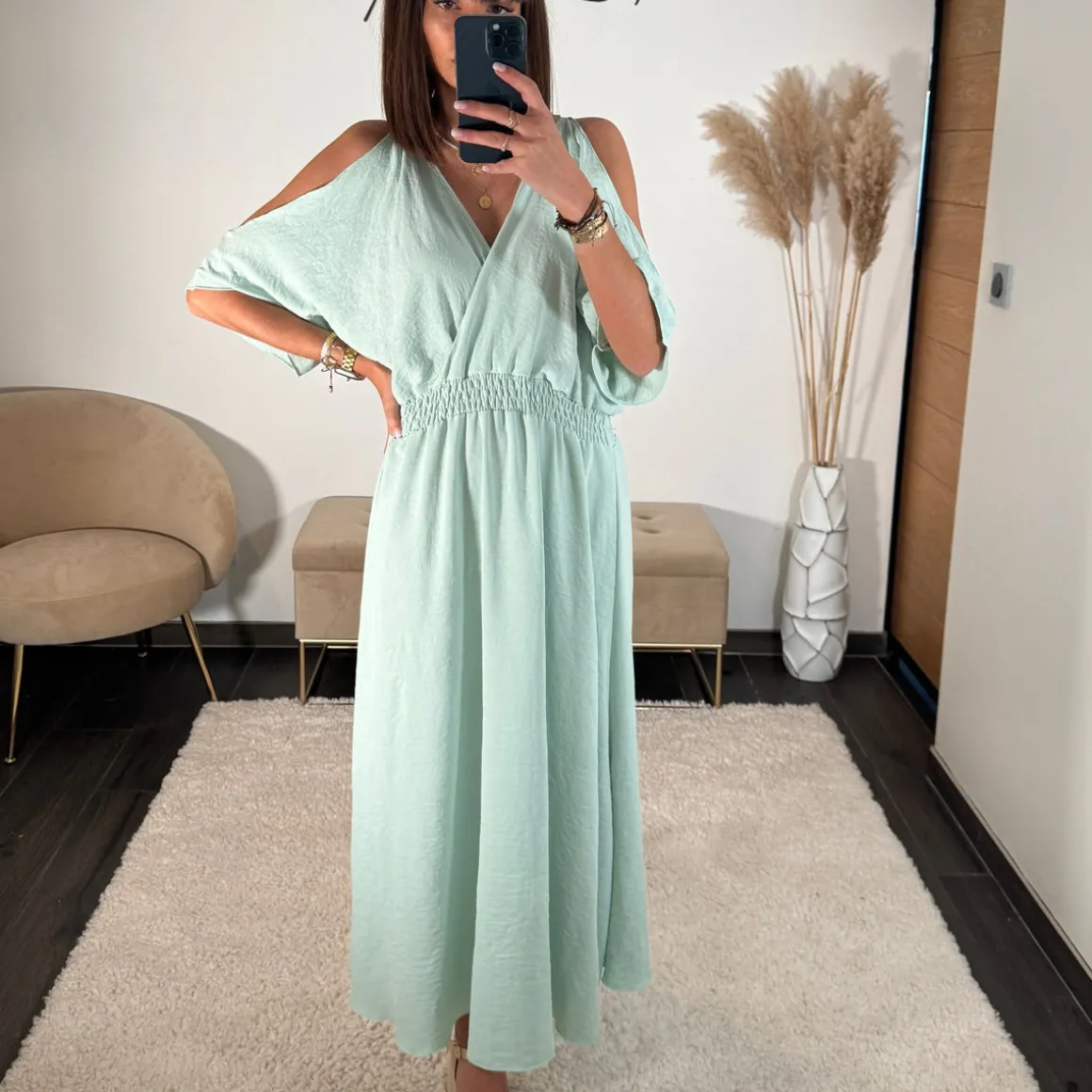 ROBE VERT D'EAU MELISSA