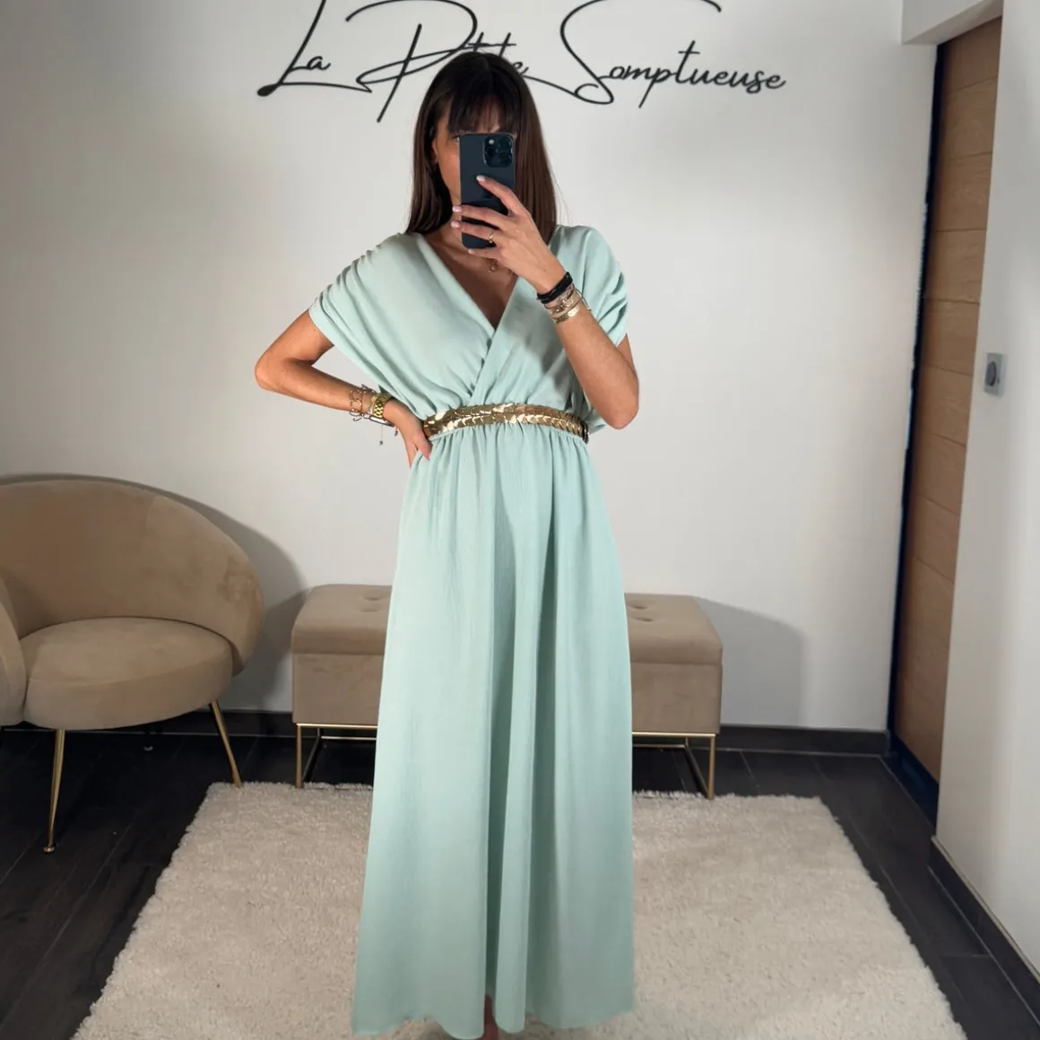 ROBE VERT D'EAU NASTIA