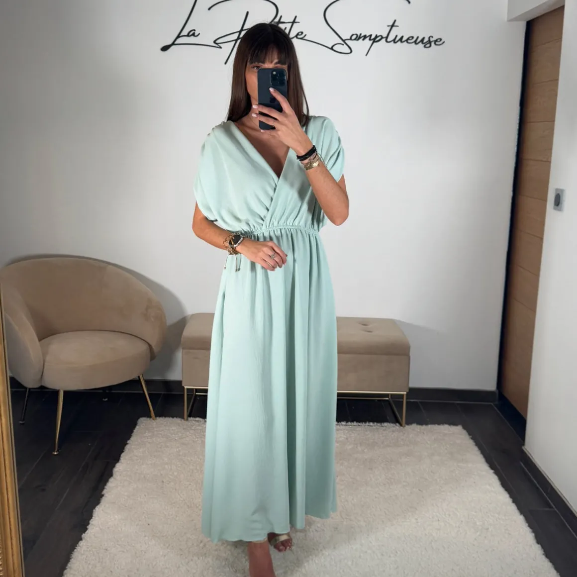 ROBE VERT D'EAU NASTIA