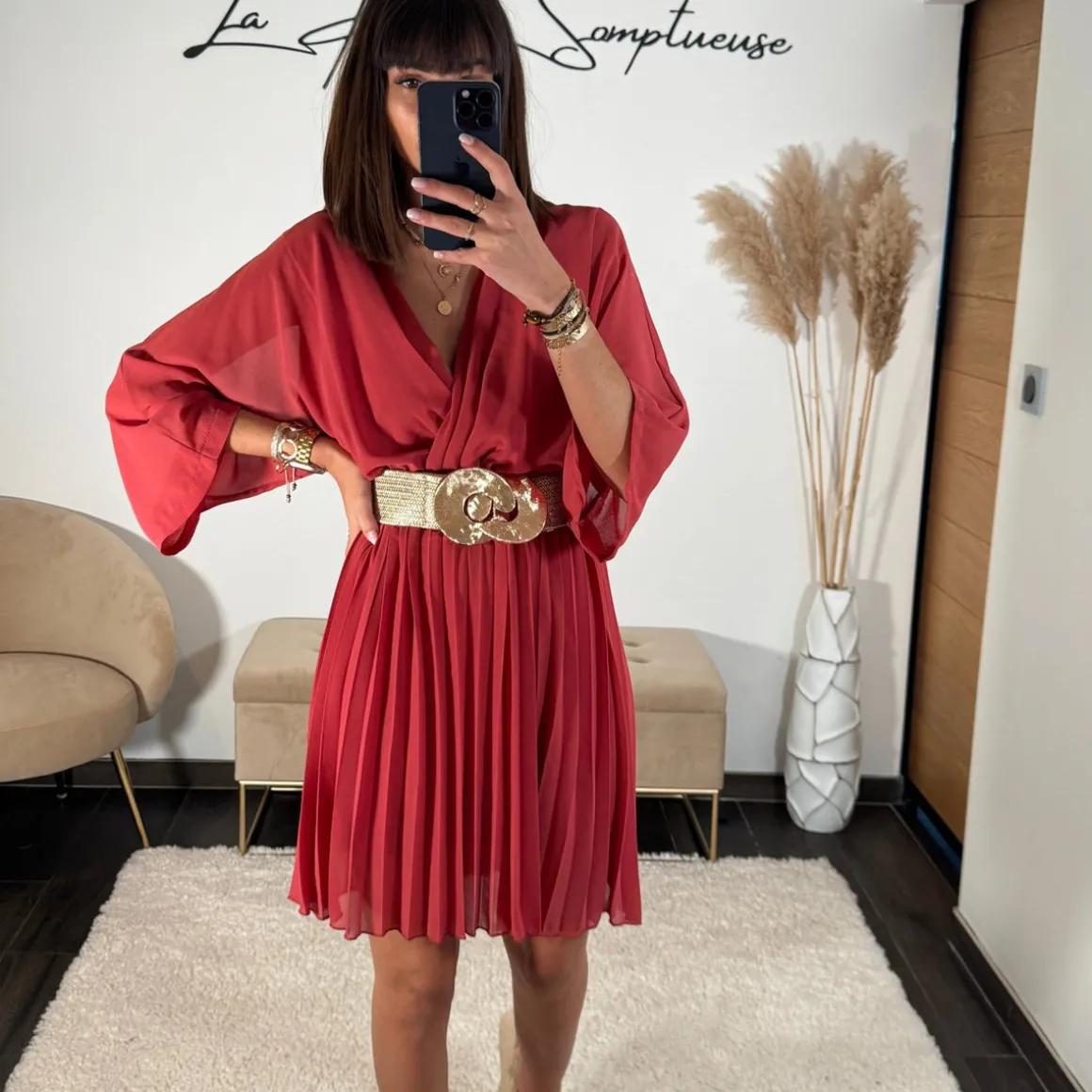 ROBE VIEUX ROSE ASTRID