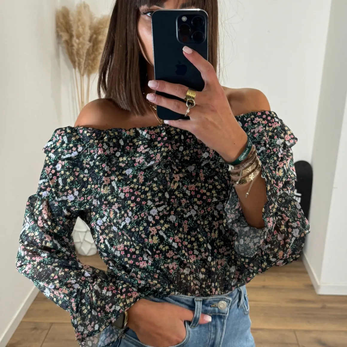 TOP BARDOT FLEURIE JESSY