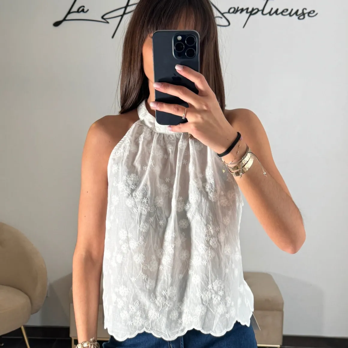 TOP BLANC BRODERIE EMILIE
