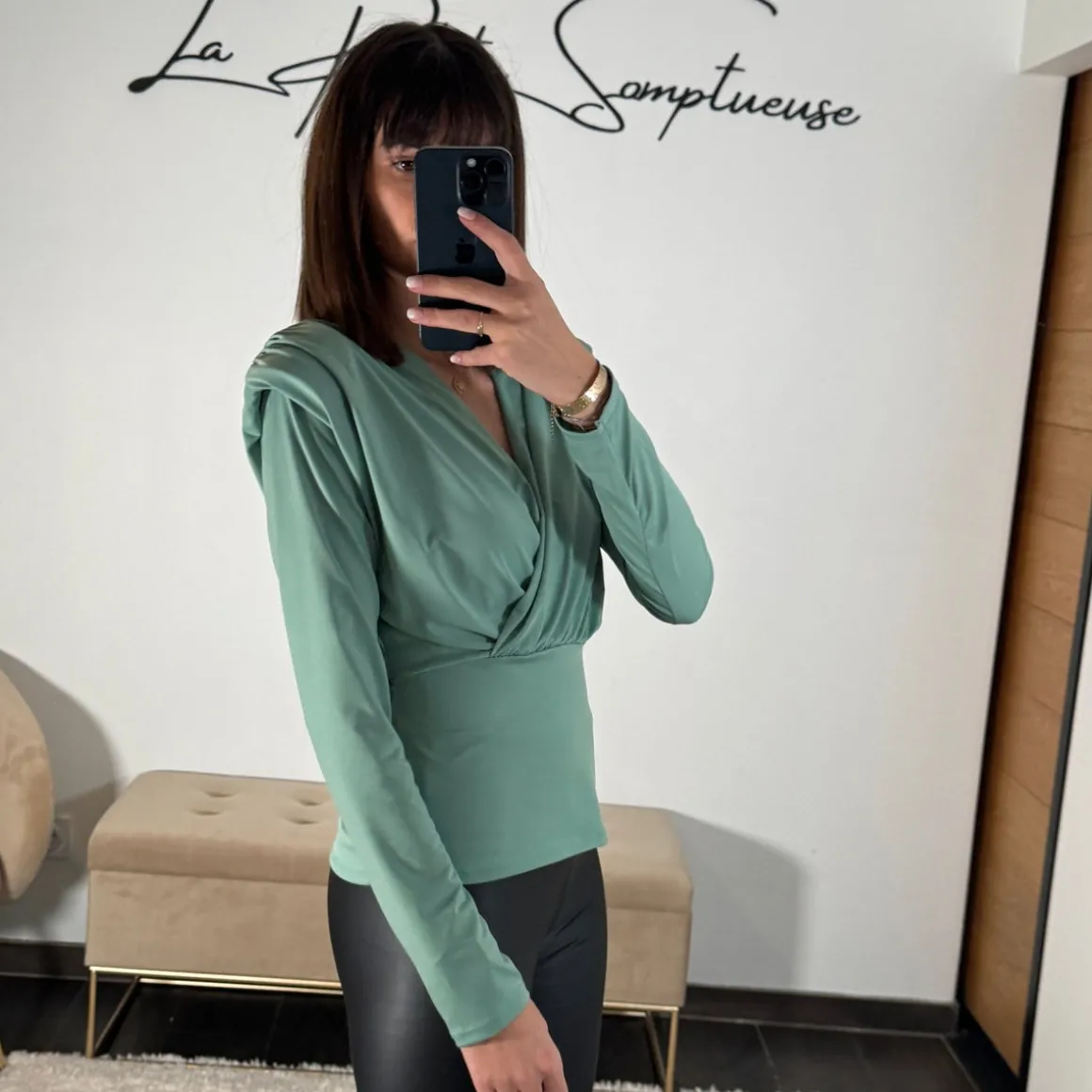 TOP EPAULETTE VERT D'EAU EDGAR