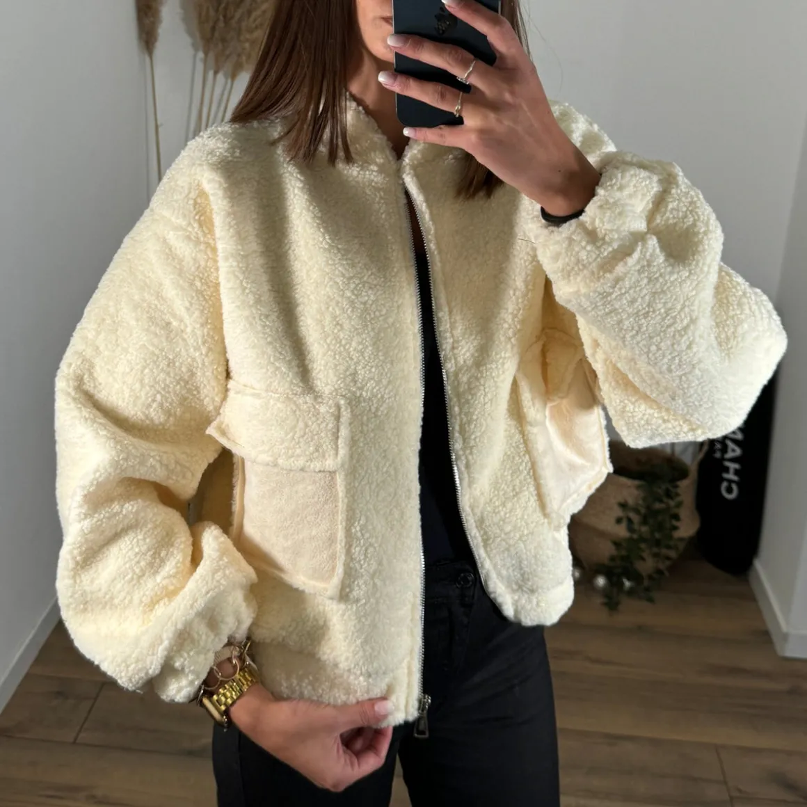 VESTE COSY BEIGE