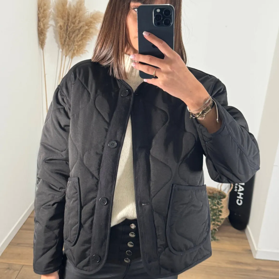 VESTE MATELASSEE NOIRE ASTRID